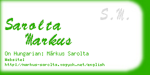 sarolta markus business card