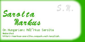 sarolta markus business card